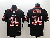 Nike Bears 34 Wlater Payton Black USA Flag Limited Jersey,baseball caps,new era cap wholesale,wholesale hats